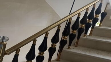 نرده فرفورژه راه پله با طراحی اختصاصی