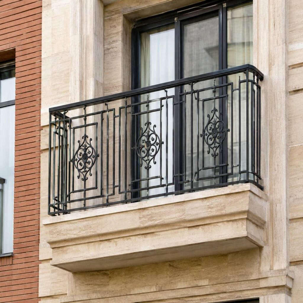 نرده بالکن آپارتمان با ابعاد سفارشی پروژه