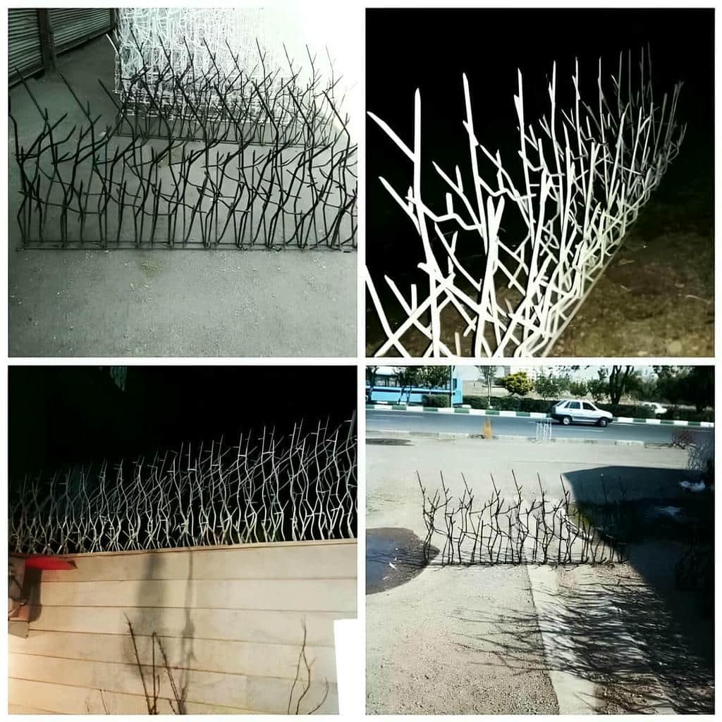 نمای حفاظ دیوار سفید در امتداد حصار مسکونی