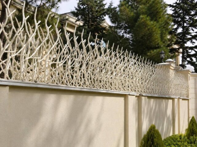 حفاظ دیوار شاخ گوزنی زغالی روی حیاط استان بوشهر مرکز تخصصی فروش حفاظ دیوار در استان بوشهر